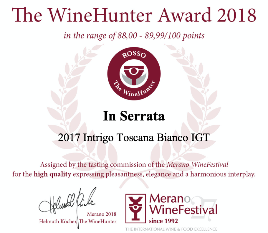 Merano wine festival Intrigo chardonnay 2017